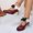 Wine, variant on Women Mary Jane Pumps Plus Size Buckle Strap Chunky High Heel Dress Shoes Trendy Comfort Spring Summer Fashion Shoes Wine 9(42)