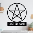 thumbnail image 5 of Handmadetneonsign Pagan Symbol Name Metal Wall Art Led Light, Pagan Pentagram Shaped Metal Sign, 5 of 5