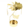 thumbnail image 1 of Candelabro romántico dorado, portavelas, decoración para bodas Mariposa, 1 of 9