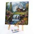 thumbnail image 2 of Kit Pintura Por Números Sobre Lienzo Arte Al Óleo Artesanal Imagen Casa 40x40cm, 2 of 7