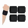 thumbnail image 1 of wonima44 Threan 4 Pcs Wrist Brace for Lifting Carpal Tunnel Wrist Brace for Work Adjustable Hand Support Right and Left Hands Guard for Men Women(Black), 1 of 1