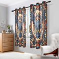 thumbnail image 2 of Yayeee Window Curtains Set of 2 for Living Room Light Filtering 63"x42", Blue Geometric Eagle, 2 of 7