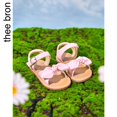 thumbnail image 2 of Girls Sandals Toddler Summer Dress Shoes Gladiator Beach Flat Sandals(AA388 Pink/12M), 2 of 6