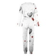 thumbnail image 4 of lcziwo 2 Piece Lounge Sets for Women Plus Size Long Sleeve Round Neck Tops Matching Drawstring Sweatpants with Pockets Sets Valentine's Day Love Heart Graphic Tracksuits,Multicolor,XXL, 4 of 5