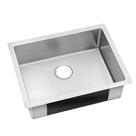Crosstown Undermount Stainless Steel (Silver) 24 in. Single Bowl Kitchen Sink