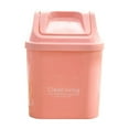 thumbnail image 2 of AuroraX Rectangle Mini Trash Can with Swing Lid Stylish 1.5L Cute Pink Wastebaskets Plastic Easy-To-Clean Art Deco Trash Bin for Desk Office Vanity, 2 of 6