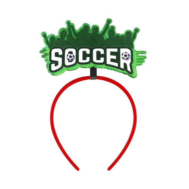 Diadema para aficionados al fútbol: diseño temático, cómoda, antideslizante y duradera; ideal para días de partido, fiestas, estadios y decoraciones de tailgate