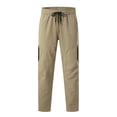 thumbnail image 6 of Dpytoraw Men's Lightweight Jogger Pants Stretch Fit Outdoor Running Travel Trousers Yellow XXXL, 6 of 7