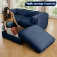 thumbnail image 5 of Modern Blue Modular Sectional Sofa with Storage (4-Seat, Cylindrical Design for Living Room), 5 of 21