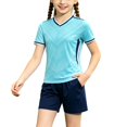 thumbnail image 2 of Letdown Outfit Sets for Boys Kids Sports Short Sleeve Training With Football Theme Breathable Athletic Youth Team Practice Party Photography Clothes Daily Comfort Wear Summer Outfits for Kids, 2 of 6