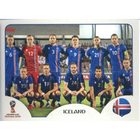 2018 Panini World Cup Stickers Russia #293 Team Photo Iceland Soccer (The Best Soccer Team In The World Ever)