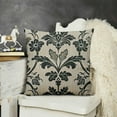 thumbnail image 2 of YINGXI  Black and White Floral Pattern Throw Pillow Case Covers Flower Design Home Sofa Decorative Square Double Sides 20x20in, 2 of 5