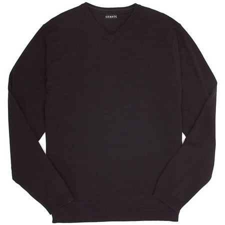 George - Big Men's Cotton-Blend V-Neck Sweater