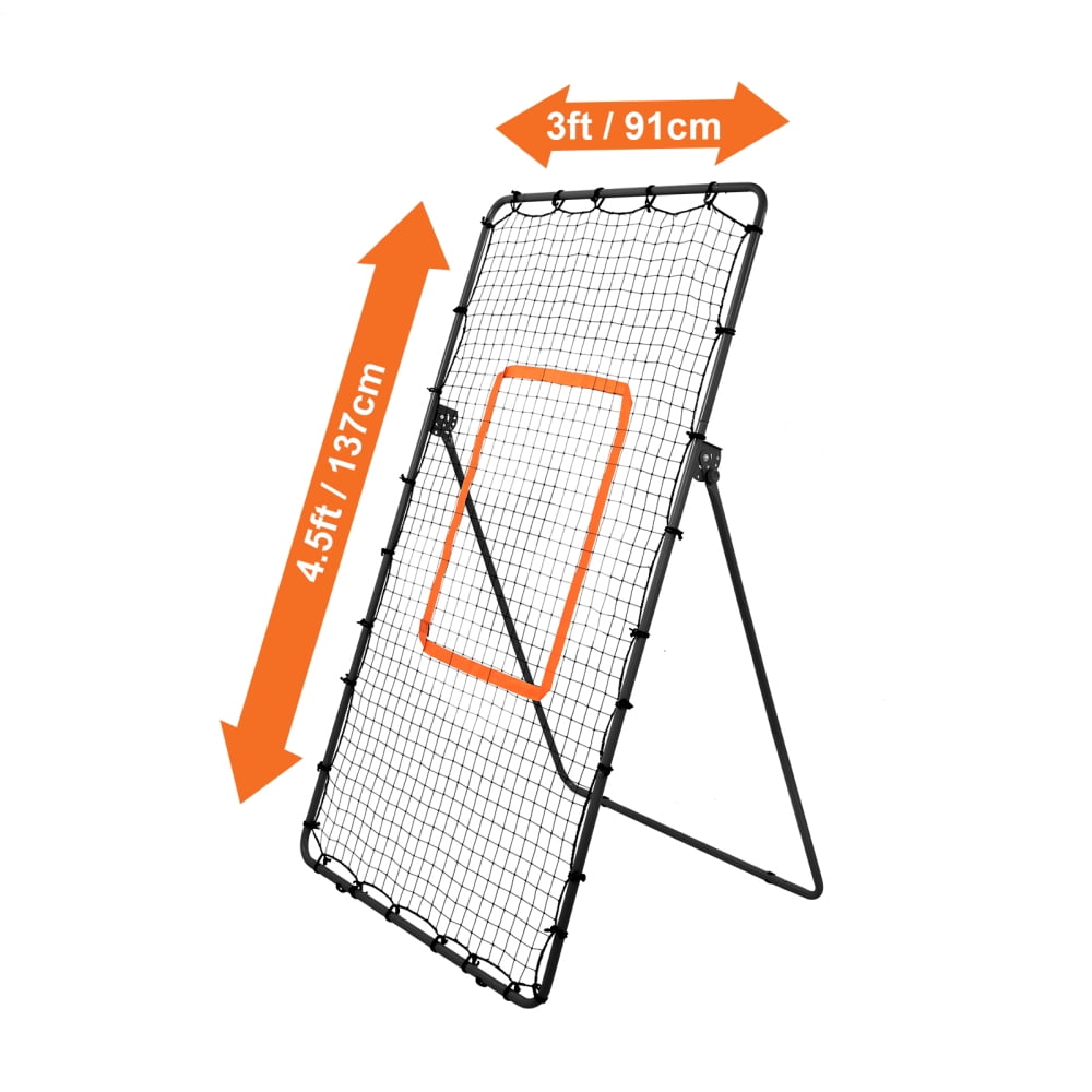 3ft Volleyball Rebound Net, 5 Adjustable Rebound Angles, Portable Throwing Partner for Volleyball Practice, Designed for Backyard Skill Development (Black)