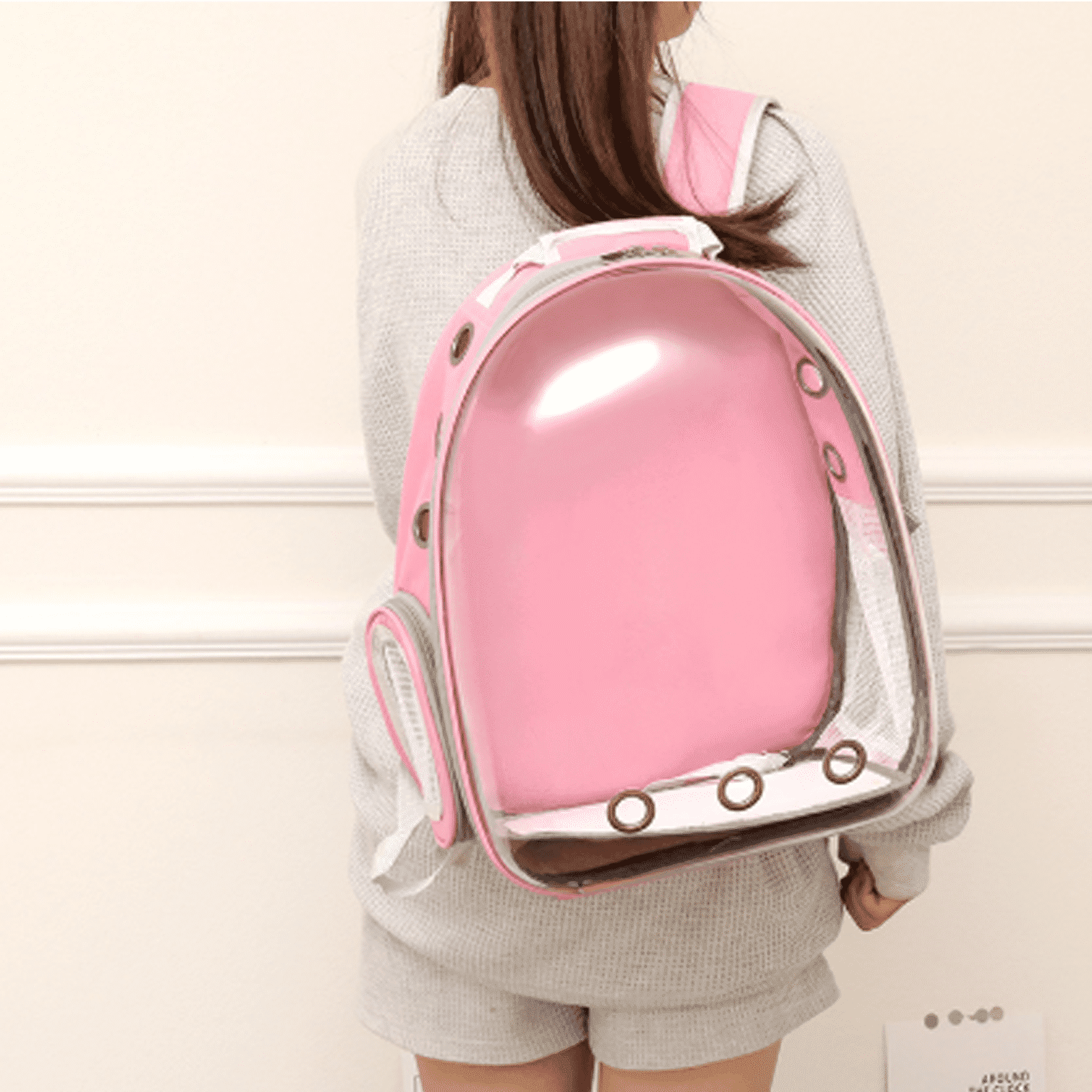 BESTSKY Cat Carrier,Panoramic View Cat Backpack,Ergonomic Comfort Cat Backpack Carrier,Stylish & Practical Cat Bag,Red