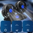 thumbnail image 4 of Dual Head Cigar Lighter Plug Fan Double Fan Head Car Cooling Fan, 2 Speed 360 Rotation, Cigar Lighter Powered, Suitable for Sedan SUV RV Truck, 4 of 7