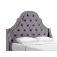 thumbnail image 4 of Aaron Grey Velvet Tufted Headboard - Queen Size - Upholstered - Tufted, 4 of 9