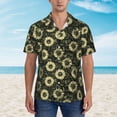 thumbnail image 4 of Goofa Sunflowers Hawaiian Shirt for Men, Unisex Summer Beach Casual Short Sleeve Button Down Shirts,Aloha Tropical Floral print shirt-XX-Large, 4 of 9