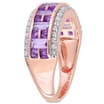 thumbnail image 3 of Everly Women's Amethyst and Topaz 10k Rose Gold Ring, 3 of 8