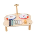 thumbnail image 3 of Juguete musical para niños, juguete sensorial de iluminación con tambor de xilófono, kit de batería para niños, instrumentos musicales para regalos, 3 of 9