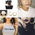 thumbnail image 3 of GKNET Large Bamboo Earrings Fashion Hip-Hop Gold/Silver Ladies Hoop/Hoop Blings*Ci WY4-4, 3 of 9