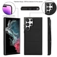 thumbnail image 3 of Allytechgroup Wallet Case for Samsung Galaxy S22 Ultra with Credit Card Slot, PU Leatehr Phone Case with Stand RFID Blocking Shockproof Back Cover for Samsung Galaxy S22 Ultra for Women Men, Black, 3 of 5