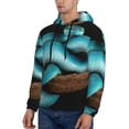 thumbnail image 3 of Wukai Blue Viper Snake Print Men Hoodies Fleece Sweatshirts Long Sleeve Sweaters Pullover Fall Outfits Winter Clothes-Large, 3 of 7