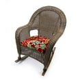 thumbnail image 2 of Jordan Manufacturing 18" x 18" Windcrest Mulberry Maroon Leaves Square Tufted Contoured Outdoor Wicker Seat Cushion (2 Pack), 2 of 10
