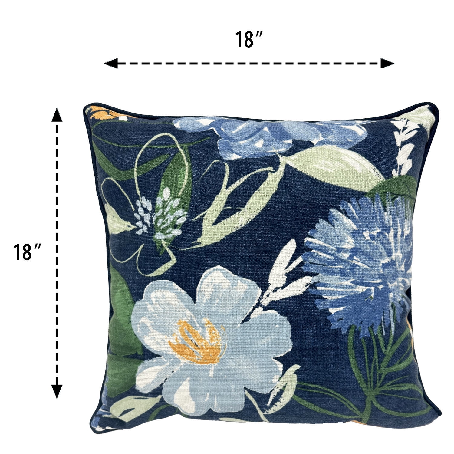 Better Homes & Gardens Blue Floral Outdoor Throw Pillow
