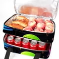 thumbnail image 5 of Alien Double Layered Insulated Refrigerated Lunch Bag with Two Compartments, Large Capacity, Hand Carry - 7.1x11.4x16.1 inches, 5 of 6