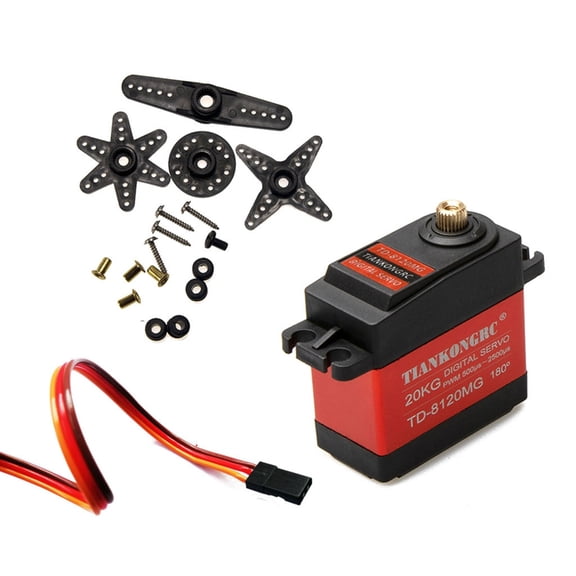 YIEMEEN TD-8120/25/30MG Waterproof Metal Gear Digital Servo with 20kg Torque 180 Angle for RC Remote Control Car Model Vehicle