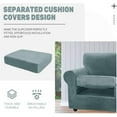 thumbnail image 4 of Housse de Canapé en Velours Peluche, Housse de Sofa (Sofa TG, Bleu Pierre), 4 of 7