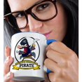 thumbnail image 2 of 3drose, Funny Worlds Greatest Pirate Cartoon, 15oz Two-tone Blue Mug, 2 of 6