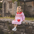 thumbnail image 5 of Jxzom Toddler Baby Girl Valentines Day Outfit Heart Embroidery Peter Pan Collar Long Sleeve Plaid Smocked Dress 6 12 18 24 Months 2T 3T 4T Girls Valentines Clothes, 5 of 9
