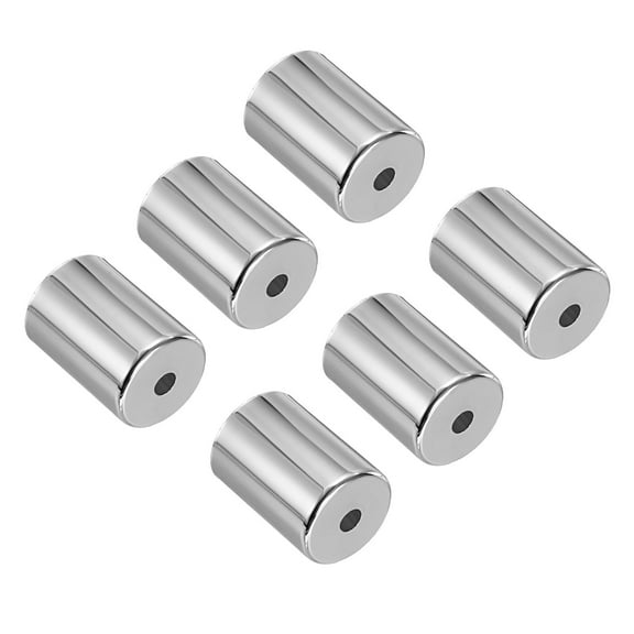 Uxcell Flat Decorative Lamp Base Holder Cover Sleeve E26/E27 Lamp Socket Cup Silver Tone 6 Pack