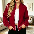 thumbnail image 7 of Evdexr Sweatshirts for Women Zip Up Drop Shoulder Long Sleeve Sweatshirt Fall 2026 Dressy Trendy Jacket Solid Loose Fit Oversized Y2k Coats with pockets XL, 7 of 7