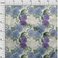 thumbnail image 2 of oneOone Cotton Jersey Lavender Blue Fabric Chevron|Leaves & Floral Watercolor Quilting Supplies Print Sewing Fabric By The Yard 58 Inch Wide, 2 of 4