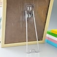 thumbnail image 3 of Deyuer 1 Set Photo Frame Stand Strong Load Bearing Dual Slot Design Adhesive Backing No Trace Foldable Picture Frame Stand for Home,Clear, 3 of 8