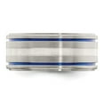 thumbnail image 3 of Edward Mirell Titanium w/Argentium Sterling Silver Anodized 10mm Band, 3 of 7