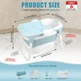 thumbnail image 3 of Nanly Portable Bathtub for Adult Kids, 46 inch Foldable Bathtub with Thermal Cover Separate Family Bathroom SPA Collapsible Tub for Hot Bath Ice Bath, 3 of 10