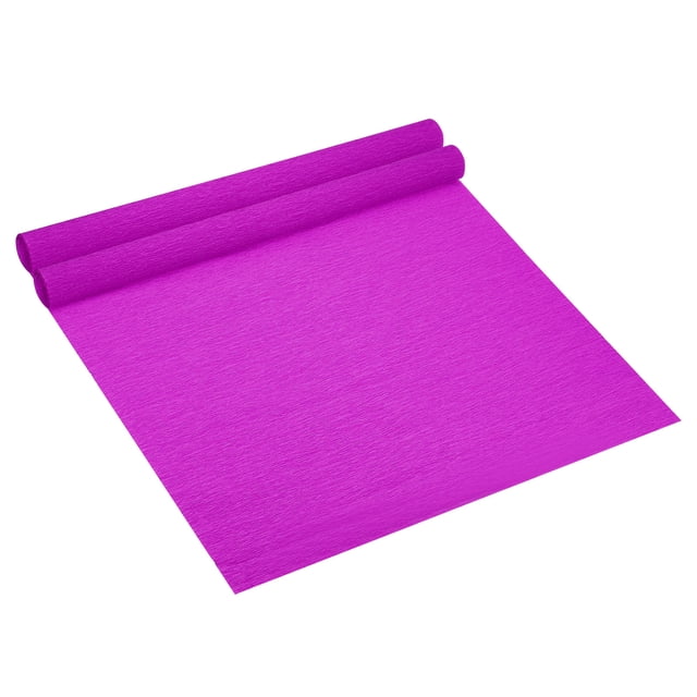 Unique Bargains 8.2ft Crepe Paper Roll, 2 Roll 20' Width Paper Streamer Sheet for Craft Flower Making Decoration, Rose Red