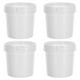 thumbnail image 1 of ColoMX Cubo de plástico resistente con tapa (4 unidades, 500 ml), color blanco, 1 of 8