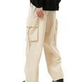 thumbnail image 5 of Styesk Men's Pants Men's Fashion Casual Solid Color Cargo Pockets Elastic Rope Casual Pants, 5 of 5