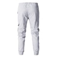 thumbnail image 3 of Eashery Cargo Pants Trousers Wild Cargo Pants Elastic Waist Lightweight Casual Pants Khaki Pants Mens (Grey,M), 3 of 4