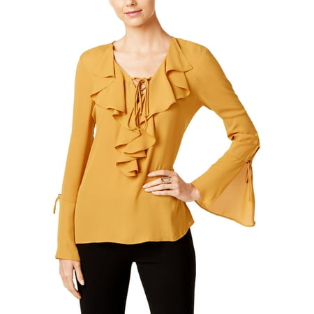 Eci New York Womens Chiffon Bell Sleeves Blouse Eci New York Womens Chiffon Bell Sleeves Blouse