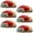 Multicolored, variant on PhooArto 6 Pcs Cup Drawer Pulls, Pug Dog Pink Donuts Shell Shape Handles Cabinet Knobs for Dresser Cupboard Closet Wardrobe with Screws