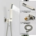 thumbnail image 3 of DUOSONG Brushed Nickel Shower System 10 Inch Brass Bathroom Deluxe Rain Mixed Shower Combination Set Wall Mounted Rain Shower Head System Shower Faucet Brushed Nickel brass Bath & Faucets, 3 of 6