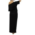 thumbnail image 7 of Diufon Maxi Dresses for Women One Shoulder Short Sleeve Dress Elastic Waist Dress with Pockets, 7 of 7