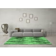 thumbnail image 3 of Ahgly Company Indoor Rectangle Abstract Emerald Green Modern Area Rugs, 2' x 5', 3 of 4