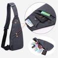 thumbnail image 4 of Mochila bandolera TOLOG Anti-Thief Bandolera en el pecho, gris, 4 of 7